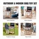 preview thumbnail 6 of 5, Wooden Play Barbecue Toy Grill, Kids Grill Playset Wooden Play Food Kitchen Accessory (21 PCS) - 21 PCS