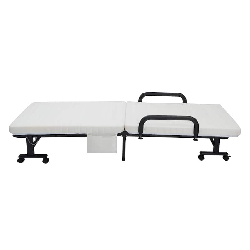 Costway Folding Bed Adjustable Guest Single Bed Twin Mattress Portable - See Details