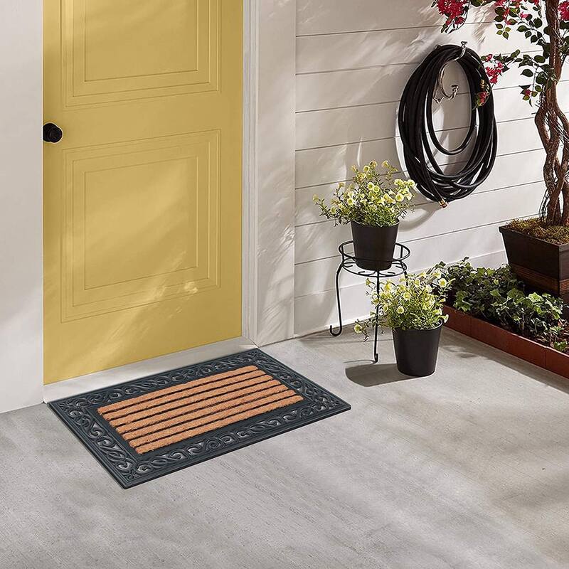 A1HC Rubber and Coir Large Heavy-Duty Outdoor Doormat