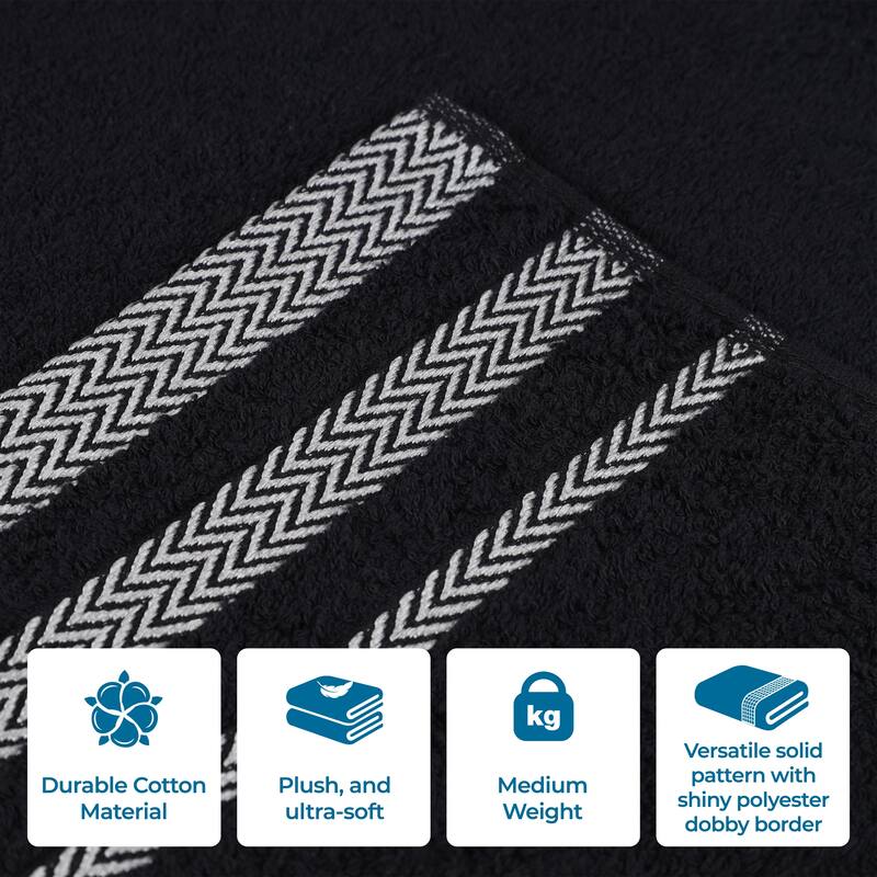 Superior Hays Cotton Absorbent Medium Weight Bath Towels, Set of 2