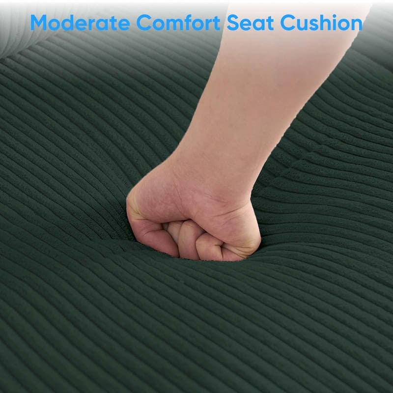 Mixoy Corduroy U-Shape Modular Convertible Sectional Sofa,Upholstered 4-Seater Sofa Couch with Movable Ottoman