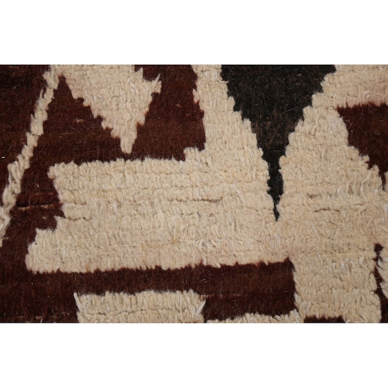 Tribal Geometric Oriental Moroccan Area Rug Hand-knotted Wool Carpet - 9'10" x 13'10"