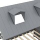preview thumbnail 36 of 47, House Bed Wood Low Loft Bed House-shape Frame Bed with 2 Roof Skylights, Kids Storage Bed with 4 Drawers, Guardrail and Stairs