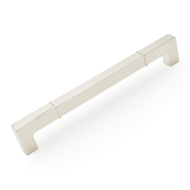 RK International Newbury 8 Inch Center to Center Handle Cabinet Pull - Polished Nickel