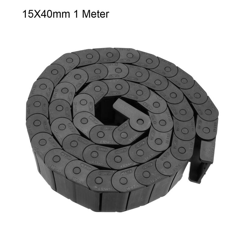 Drag Chain Cable Carrier Semi Enclosed with End Connectors 15X40mm 1M