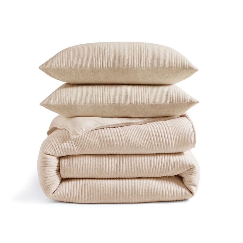 DKNY PURE Ribbed Jersey Duvet Set