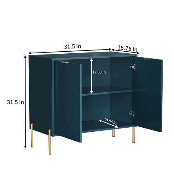 dimension image slide 1 of 6, Clihome 2-Door Storage Media Accent Buffet Sideboard