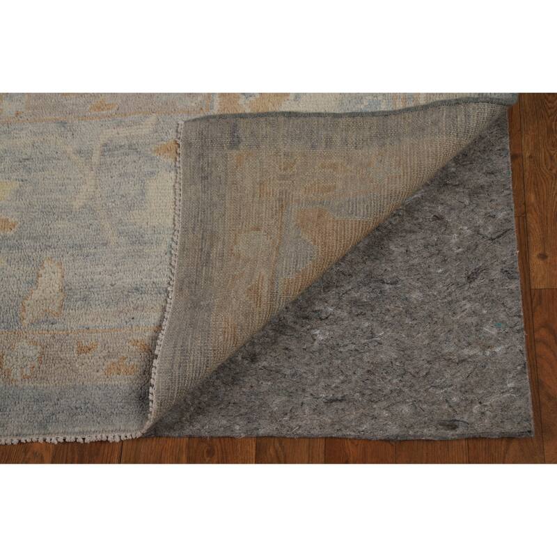 Hand Knotted Oriental 100% Wool Carpet Transitional All-Over Greys & Charcoal Oushak Area Rug - 11' 7'' X 8' 5''