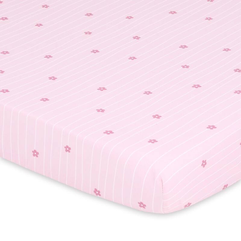 The Peanutshell Daisy Mini Crib, Playard Sheet 3 Pack Set
