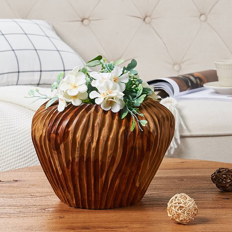 Home Soft Things Royal Ulir Vase Decorative Wooden Vase