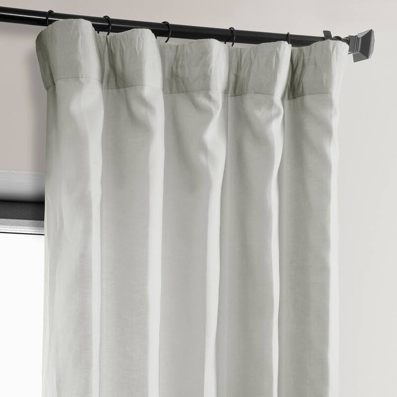 Exclusive Fabrics Room Darkening Euro Linen Curtain (1 Panel) - Window Treatment for Bedroom or Living Room