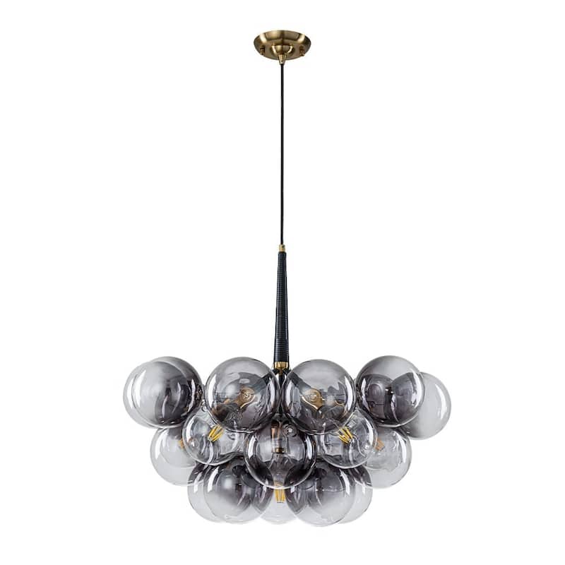6-Light Bold Modern Gradient Glass Cluster Bubble Chandelier - 24.8 in