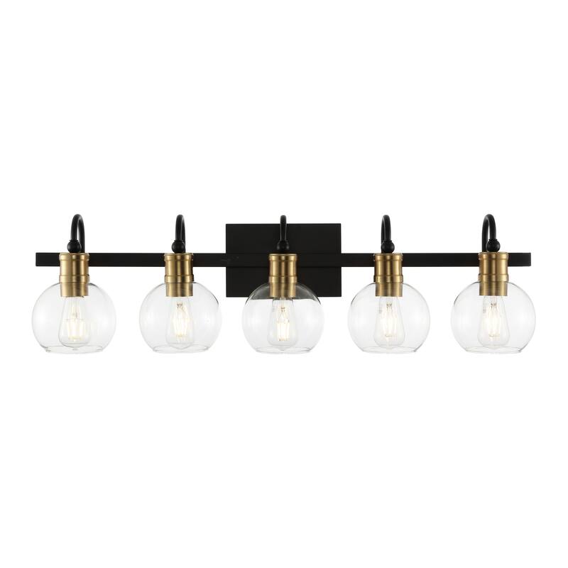 Kurtz Iron/Glass Rustic Vintage LED Vanity Light, by JONATHAN Y