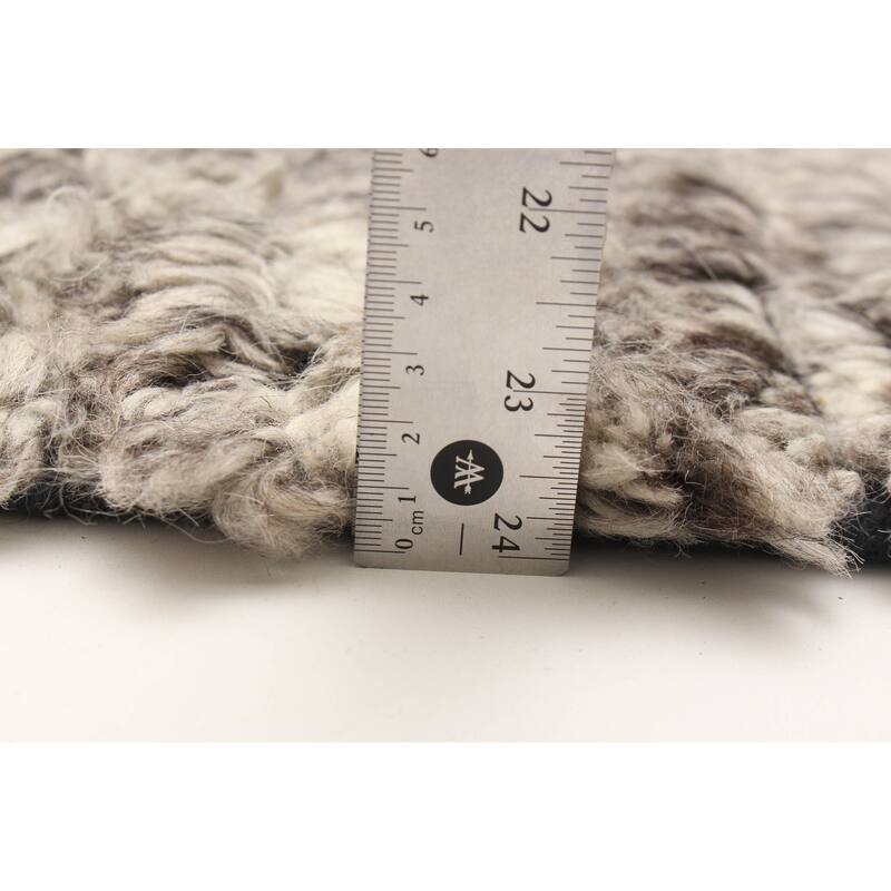 ECARPETGALLERY Hand-knotted Tangier Grey Wool Rug - 3'0 x 5'1