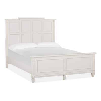 Magnussen Home Willowbrook Egg Shell White With Slight Rub Through Panel Bed