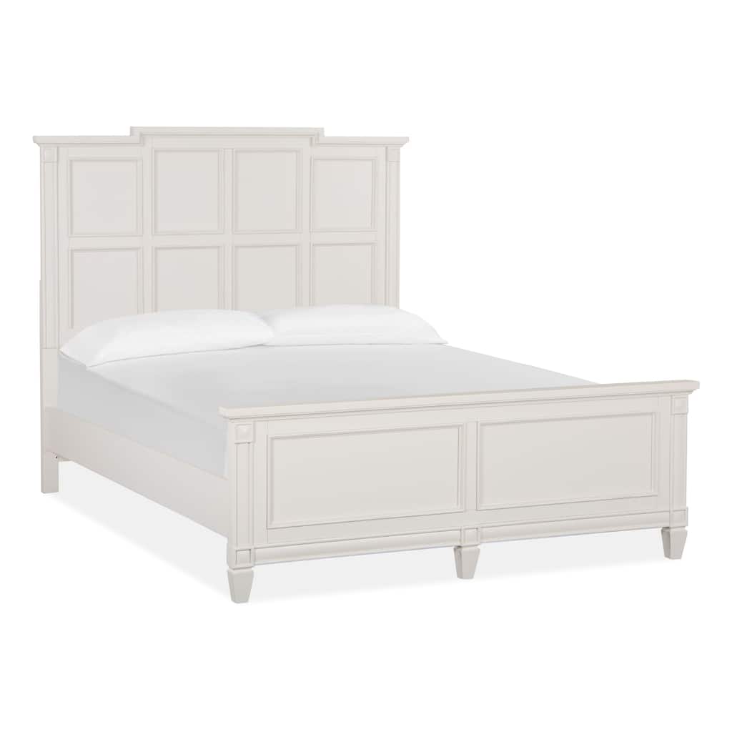 Magnussen Home Willowbrook Egg Shell White With Slight Rub Through Panel Bed