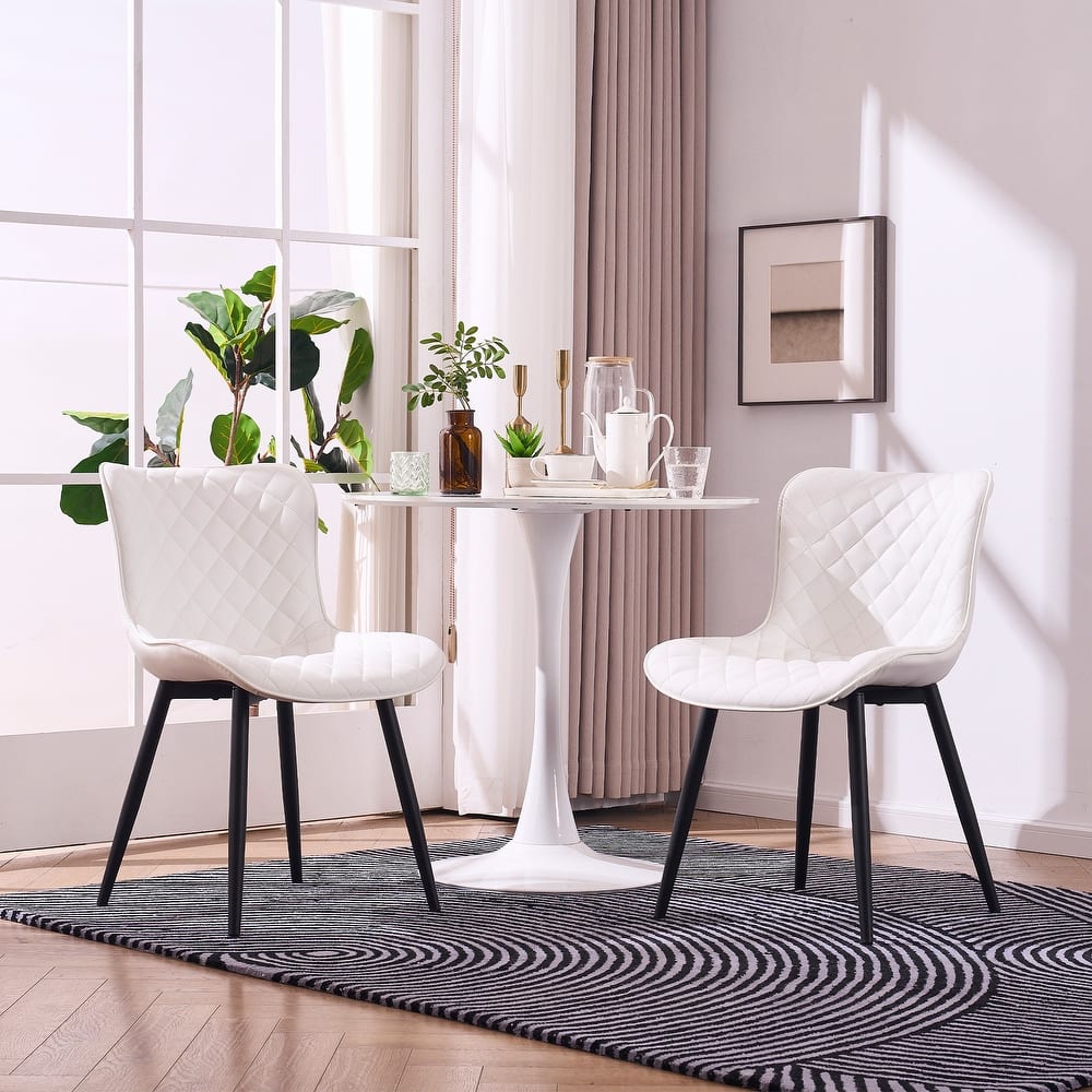 Dining Chairs Set of 2 Modern Leather Upholstered Dining Room Chair