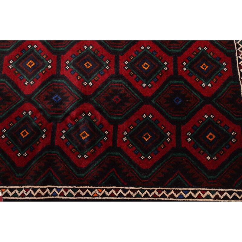 ECARPETGALLERY Hand-knotted Teimani Red Wool Rug - 4'1 x 6'8