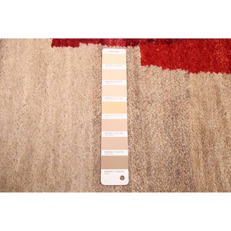 ECARPETGALLERY Hand-knotted Peshawar Ziegler Light Khaki Wool Rug - 4'11 x 7'0