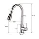 preview thumbnail 10 of 13, Proox Commercial Single Handle Pull Down Sprayer Kitchen Sink Faucet with Soap Dispenser