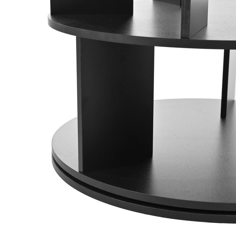 7-Tier Round Rotating Shoe Rack Tower, Spinning Shoe Shelf with 5 Grids Per Layer, Shoe Closet Organizer for Entryway