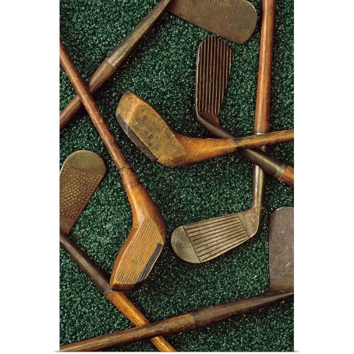 "Antique golf clubs" Poster Print - Multi