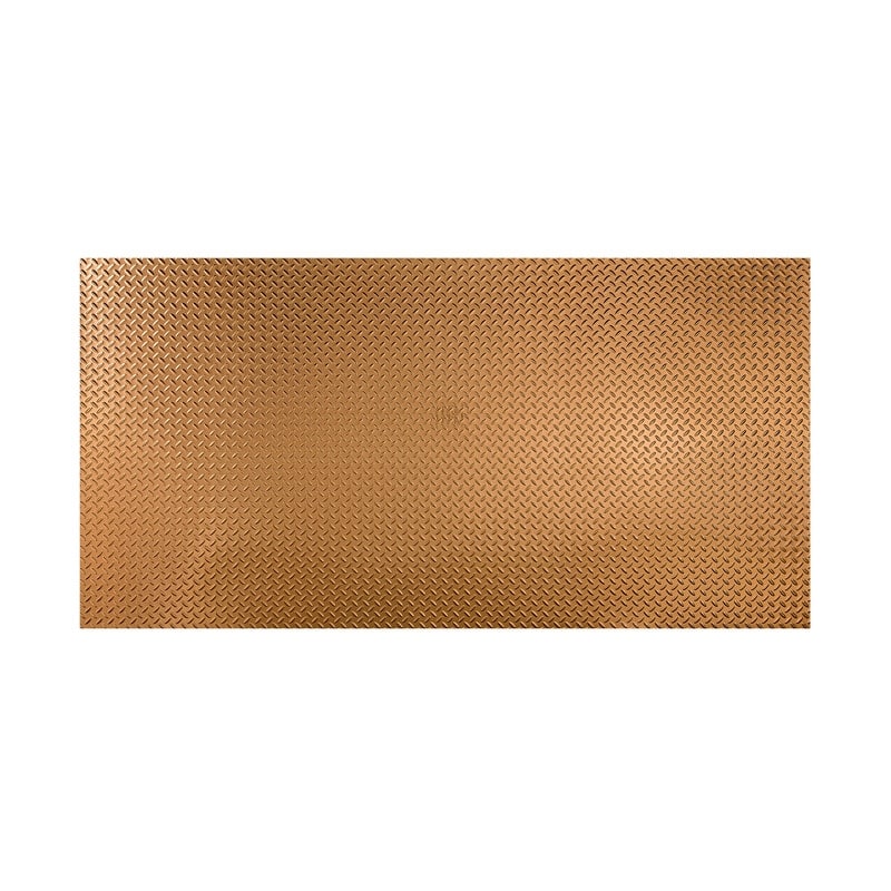 FASÄDE Diamond Plate 4-foot x 8-foot PVC Wall Panel in Polished Copper