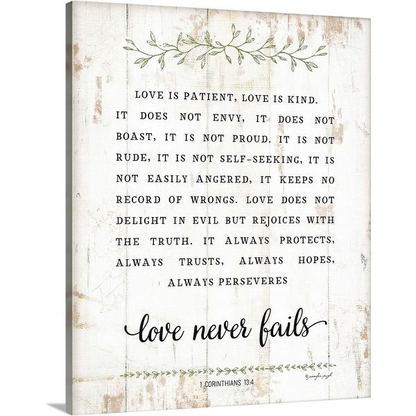 "Love Is Patient" Canvas Wall Art