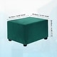 preview thumbnail 7 of 55, Stretch Foot Stool Cover Rectangular Square Foot Stool Slipcover Dark Green - 19.69"-29.92"