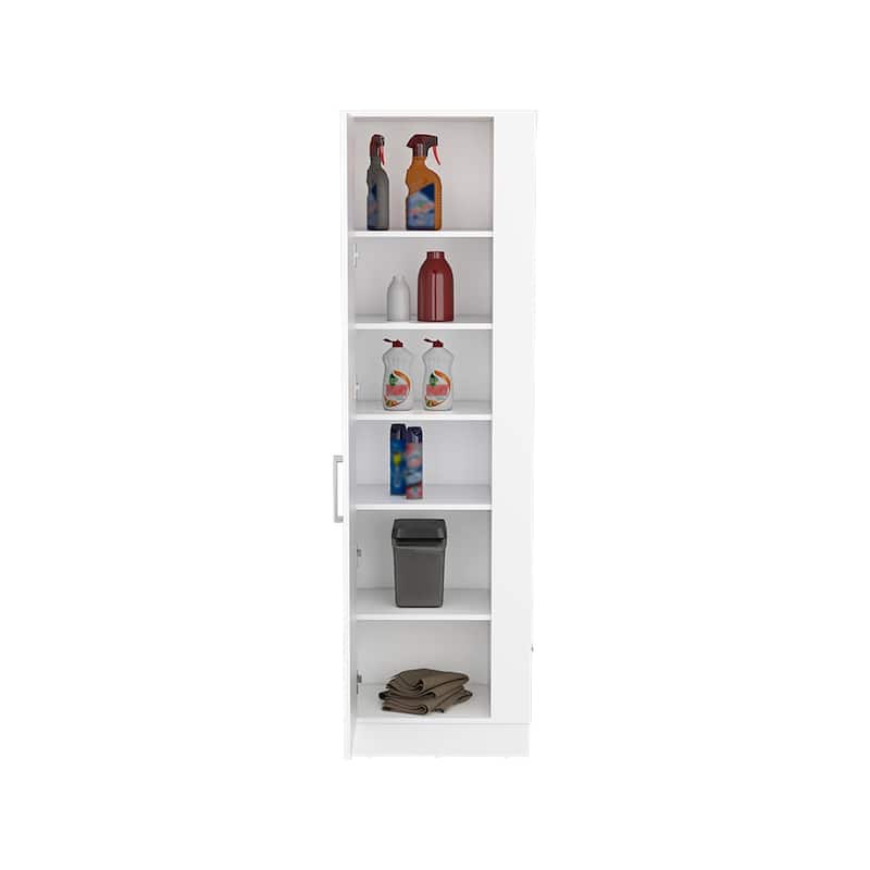 Lilo 72" Tall 6-Shelf Storage Cabinet Broom Closet - N/A