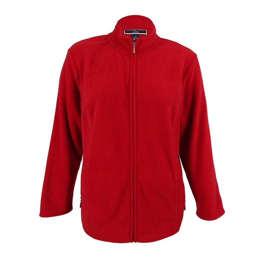 karen scott plus size fleece jacket
