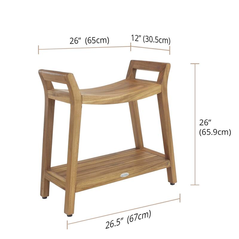 Patented Asia Ascend Teak Shower Bench