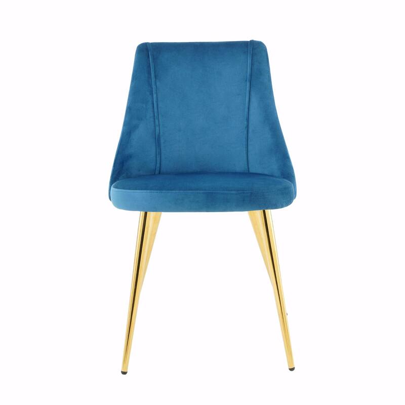 Modern Light Luxury Dining Chairs with Metal Legs-Set of 4