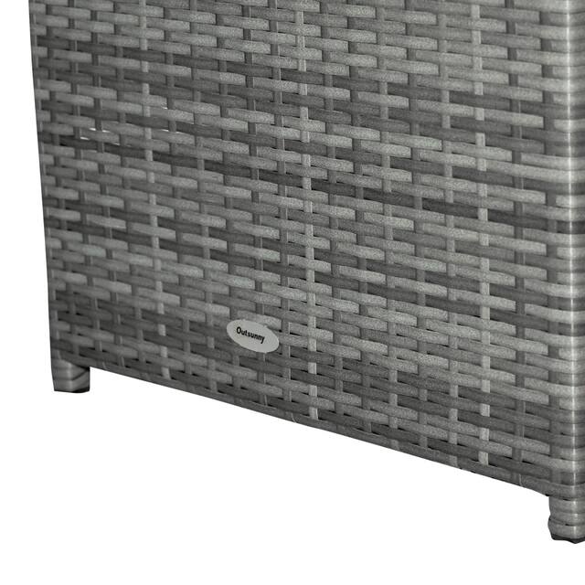 Outsunny 3Piece Wicker Patio Furniture Sets, Rattan Conversation Sets