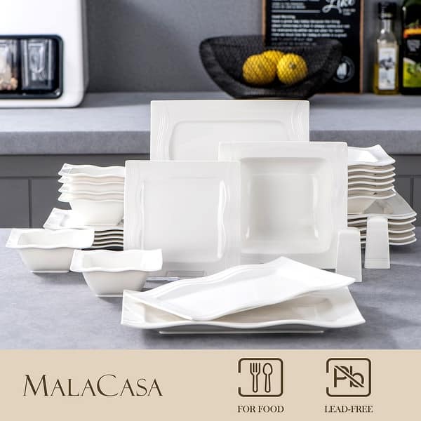 MALACASA Mario Porcelain Dinnerware Set (Service for 6)