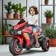 preview thumbnail 1 of 34, Electric Ride-On Motorcycle for Kids 3-6 Years Old, 12V, USB, MP3, LED Lights & Shock Absorbers Red