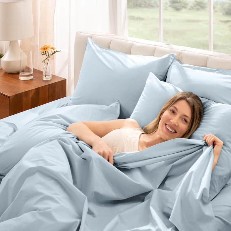 Bare Home Organic Cotton Sheet Set - Crisp Percale Weave