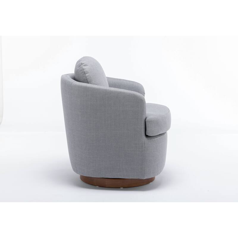 Round Accent Chair Sofa Chair with 360-Degree Rotation, Armchair Club Chair Swivel Chair Lounge Chair