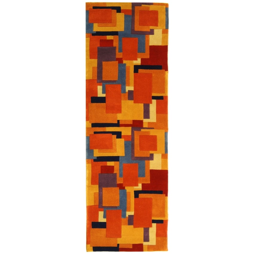 SAFAVIEH Handmade Rodeo Drive Euphrasie Mid-Century Modern Abstract Wool Rug