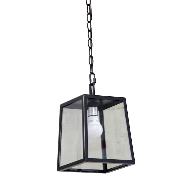 Trey 1 Light Outdoor Hanging Lamp - Imperial Black - Imperial Black