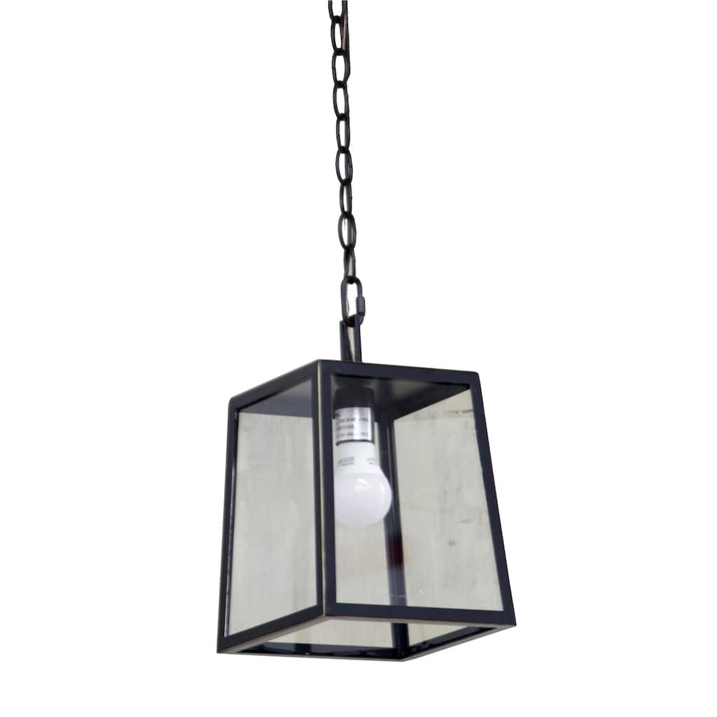 Trey 1 Light Outdoor Hanging Lamp - Imperial Black - Imperial Black