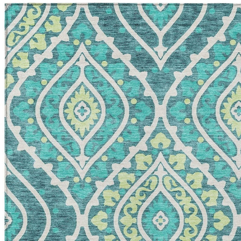 HomeRoots Floral Transitional Rectangle Outdoor Rug