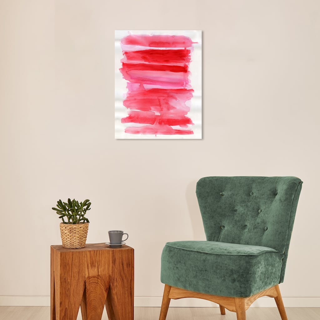 Wynwood Studio Abstract Red Love Pink and Modern & Contemporary Wall Art Canvas Print