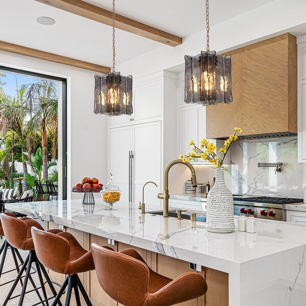 Kasy Modern 1 Light Pendant Lights Glass Island Lights for Dining Room