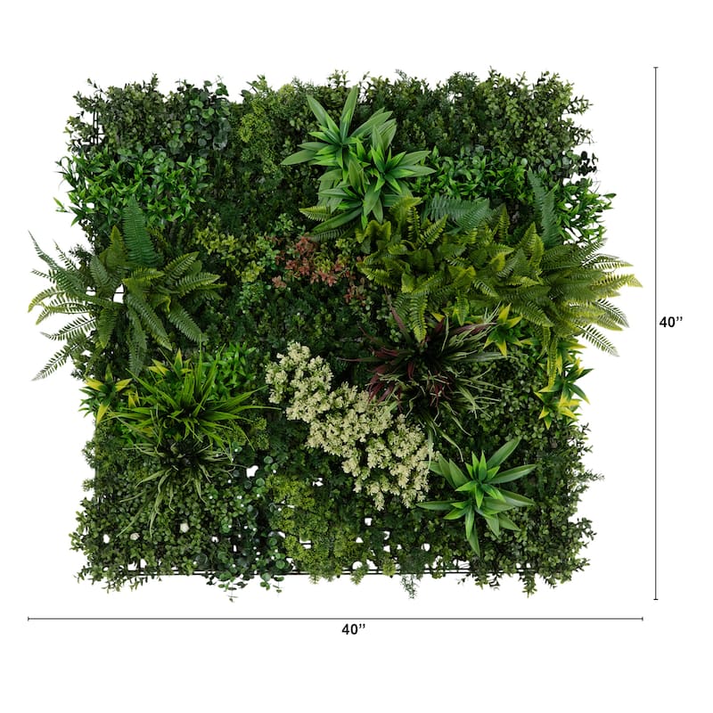 Amazon Rainforest Artificial Living Wall Panel - 40" - Green