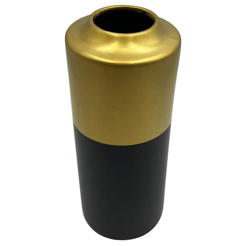 Black and Gold Modern Ceramic Vase
