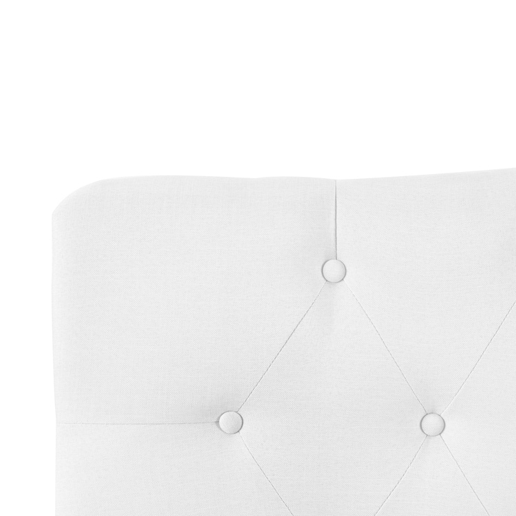 Adjustable Queen Headboard Only, Tufted Linen, 12 Height Settings, Metal Legs, Wall Mountable