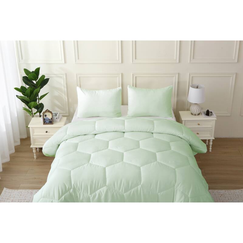 Better Style Home Oversized Microfiber Honeycomb Comforter Sets