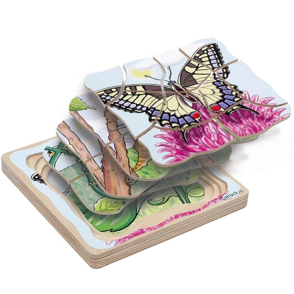 slide 2 of 8, Beleduc Layer Puzzle, Butterfly - Multi Multi - Kids