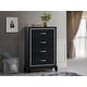 preview thumbnail 6 of 4, Livingston Black 4-Drawer 32 in. W Chest of Drawers